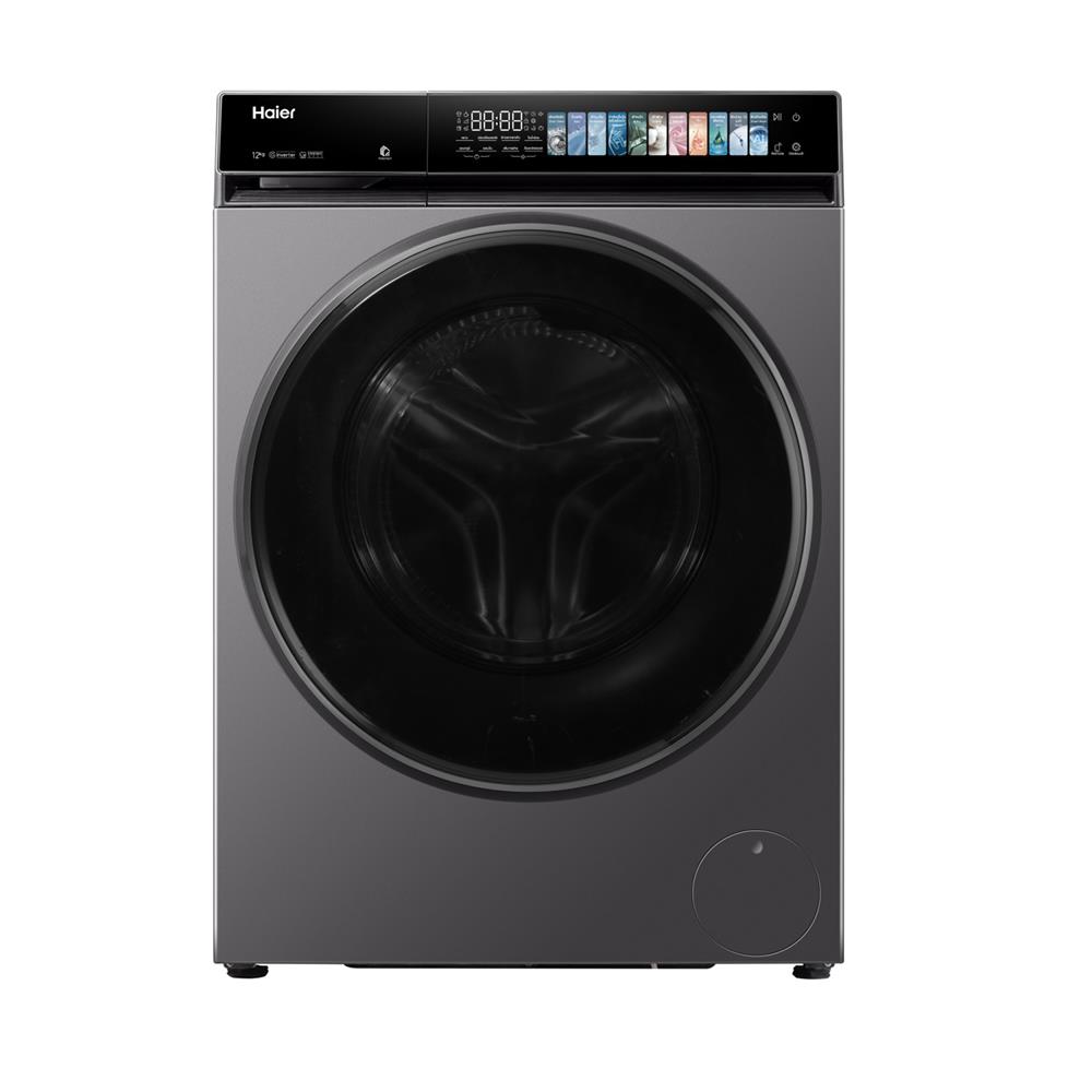 เครื่องซักผ้าฝาหน้า HAIER HW120-BP14367S8U1 12 กก. 1400 RPM อินเวอร์เตอร์ สีดำเงิน