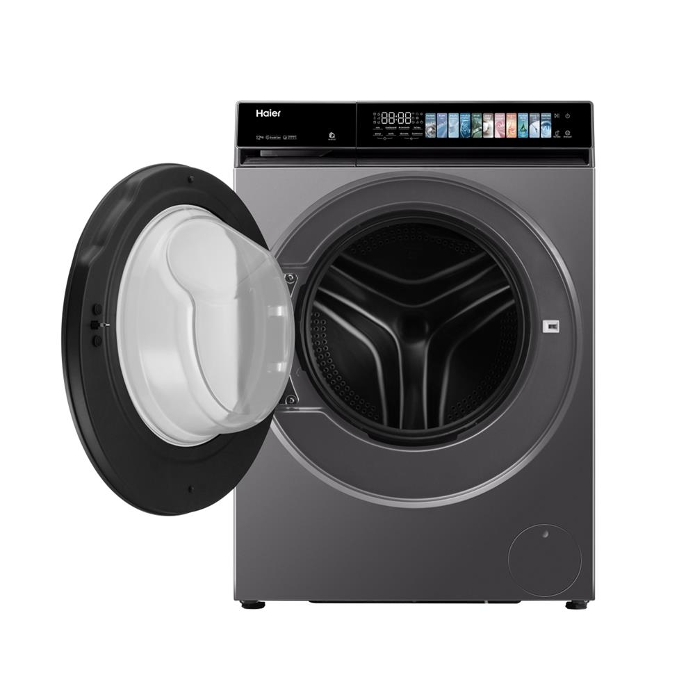 เครื่องซักผ้าฝาหน้า HAIER HW120-BP14367S8U1 12 กก. 1400 RPM อินเวอร์เตอร์ สีดำเงิน