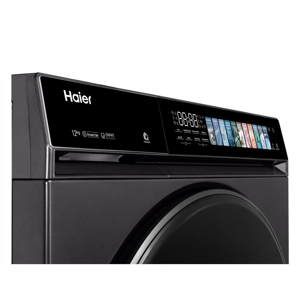 เครื่องซักผ้าฝาหน้า HAIER HW120-BP14367S8U1 12 กก. 1400 RPM อินเวอร์เตอร์ สีดำเงิน