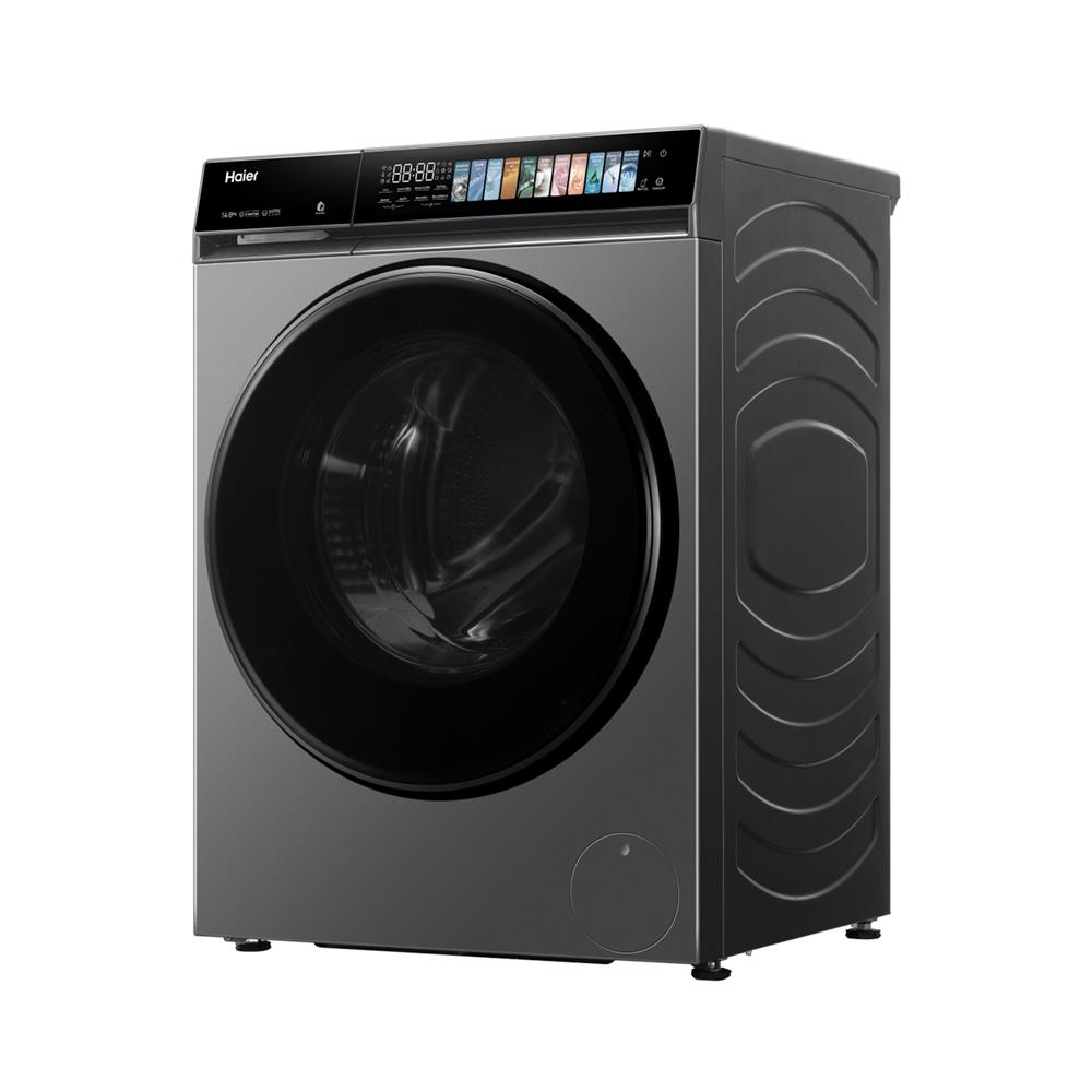 เครื่องซักอบผ้าฝาหน้า HAIER HWD140-BP14367S8U1 14/8 กก. 1400RPM อินเวอร์เตอร์ สีดำเงิน