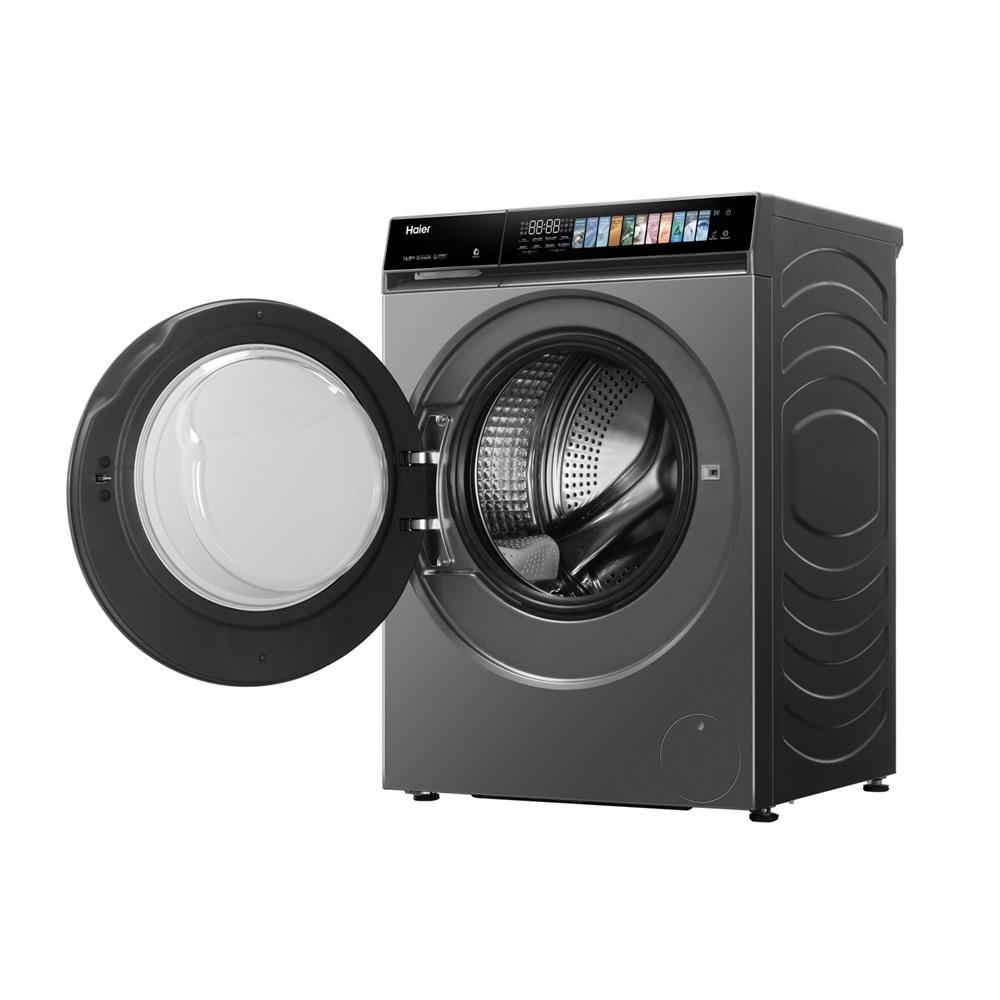 เครื่องซักอบผ้าฝาหน้า HAIER HWD140-BP14367S8U1 14/8 กก. 1400RPM อินเวอร์เตอร์ สีดำเงิน