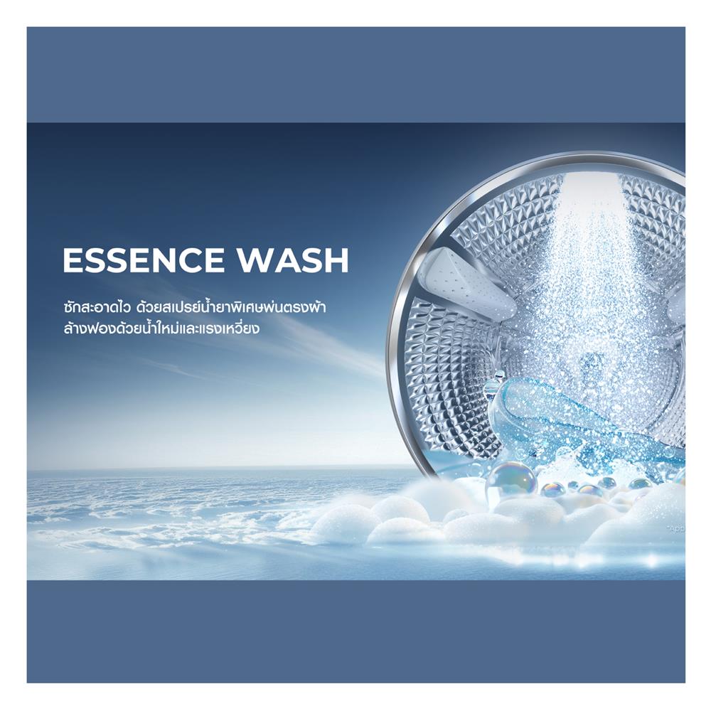 เครื่องซักอบผ้าฝาหน้า HAIER HWD140-BP14367S8U1 14/8 กก. 1400RPM อินเวอร์เตอร์ สีดำเงิน