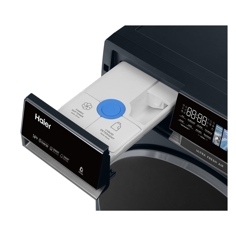 เครื่องซักผ้าฝาหน้า HAIER HW140-BPD14387GNU1 14 กก. 1400 RPM อินเวอร์เตอร์ สีฟ้าครามเข้ม