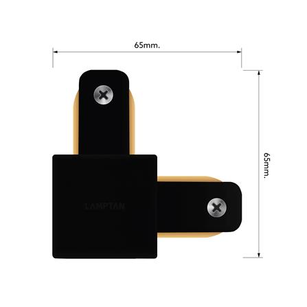 ข้อต่อรางไฟแทรกไลท์ LAMPTAN TRACK CONNECTOR 2 WAY สีดำ_4
