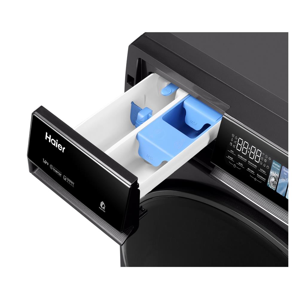 เครื่องซักผ้าฝาหน้า HAIER HW140-BP14367S8U1 14 กก. 1400 RPM อินเวอร์เตอร์ สีดำเงิน