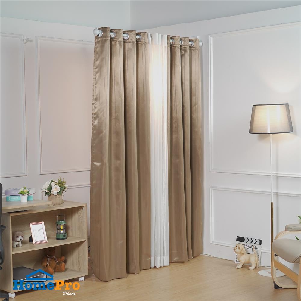 ผ้าม่าน EYELET HOME LIVING STYLE VIERA UV 140x220 ซม. สีน้ำตาล