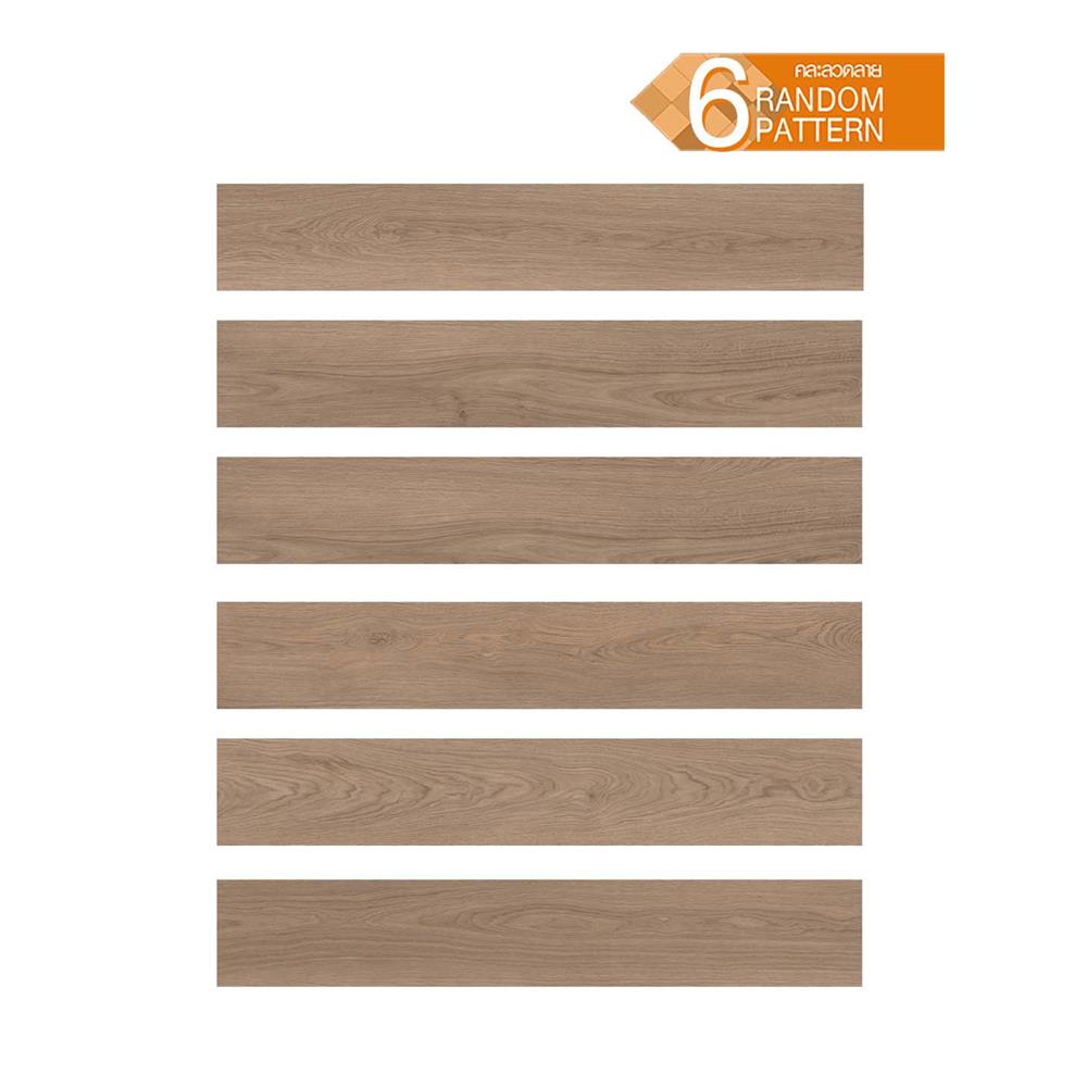 กระเบื้องยางหลังกาว 15.24x91.44 ซม. TARA แอช บราวน์