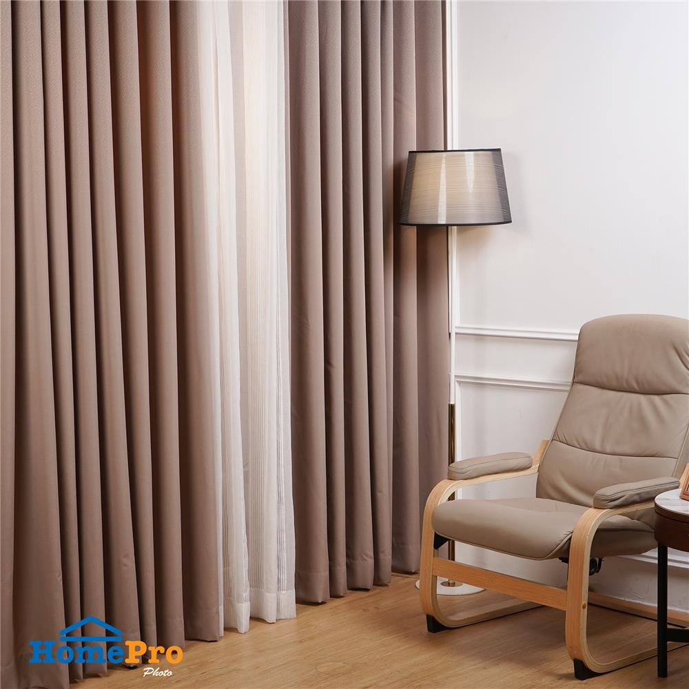 ผ้าม่าน EYELET HOME LIVING STYLE TADEO UV 270x220 ซม. สีน้ำตาล