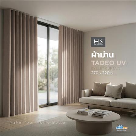 ผ้าม่าน EYELET HOME LIVING STYLE TADEO UV 270x220 ซม. สีน้ำตาล_6