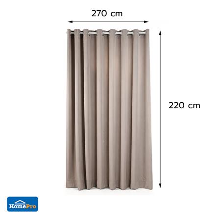 ผ้าม่าน EYELET HOME LIVING STYLE TADEO UV 270x220 ซม. สีน้ำตาล_9
