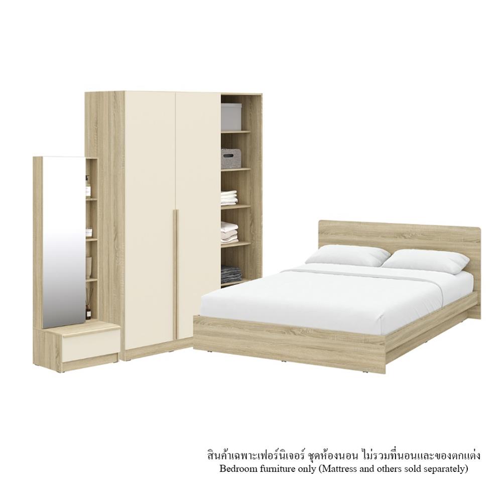 ชุดห้องนอน 6 ฟุต KONCEPT HANNIE 59063782 สีโซลิดโอ๊ค