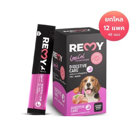 ขนมสุนัข REMY SALMON MOUSSE สูตรเสริมระบบย่อยอาหาร (12 แพ็ก)_0