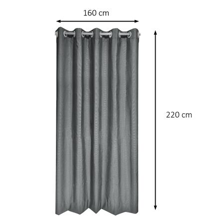 ผ้าม่าน EYELET HOME LIVING STYLE TADEO UV 160x220 ซม. สีเทา_4