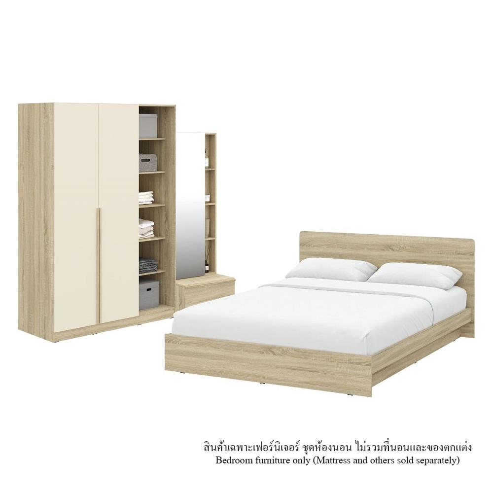 ชุดห้องนอน 5 ฟุต KONCEPT HANNIE 59063781 สีโซลิดโอ๊ค