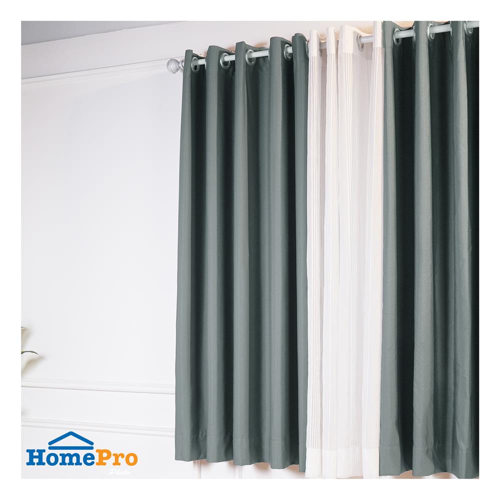 ผ้าม่าน EYELET HOME LIVING STYLE TADEO UV 160x160 ซม. สีเทา