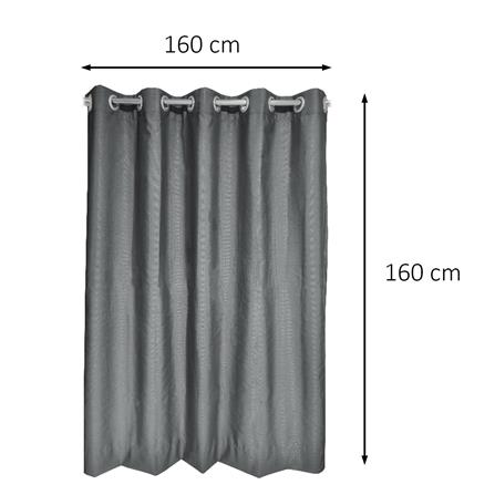 ผ้าม่าน EYELET HOME LIVING STYLE TADEO UV 160x160 ซม. สีเทา_5