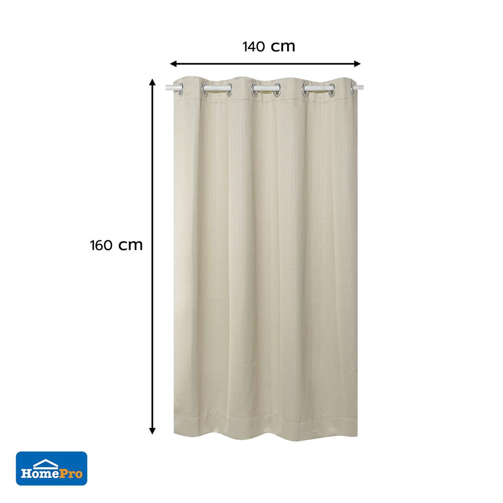 ผ้าม่าน EYELET HOME LIVING STYLE TARTAN UV 140x160 ซม. สีครีม