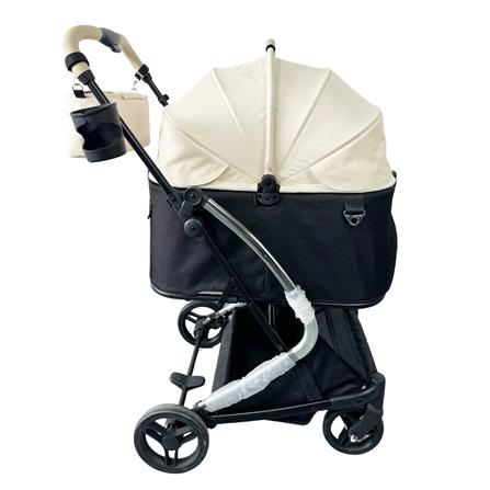 รถเข็นสัตว์เลี้ยง DR.CHOICE สีดำ-เบจ_1