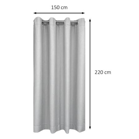 ผ้าม่าน EYELET HOME LIVING STYLE GROVE UV 150x220 ซม. สีเทา_4