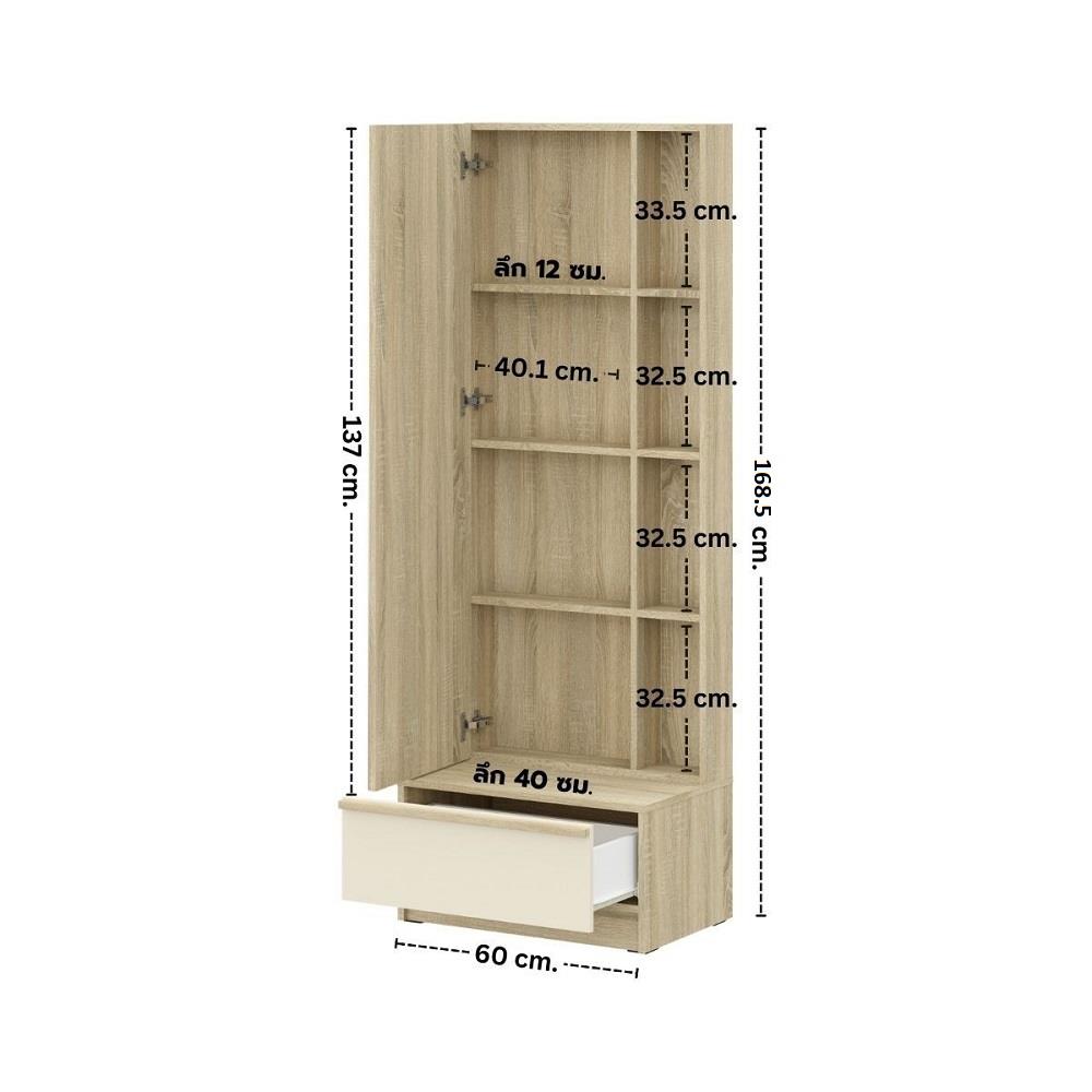 ชุดห้องนอน 6 ฟุต KONCEPT HANNIE 59063582 สีโซลิดโอ๊ค