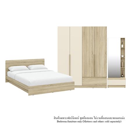 ชุดห้องนอน 6 ฟุต KONCEPT HANNIE 59063582 สีโซลิดโอ๊ค_0