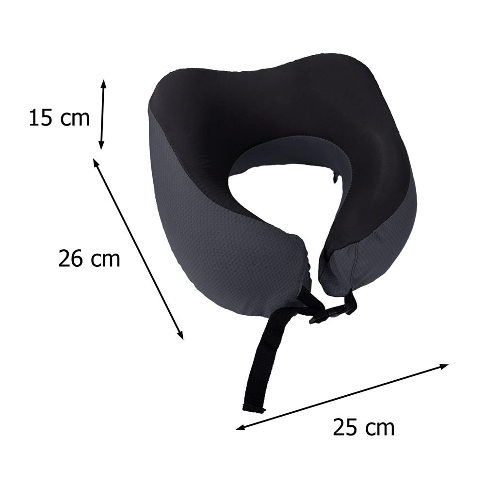 หมอนรองคอ HOME LIVING STYLE ROUTE-H 10x9.5 นิ้ว สีดำ