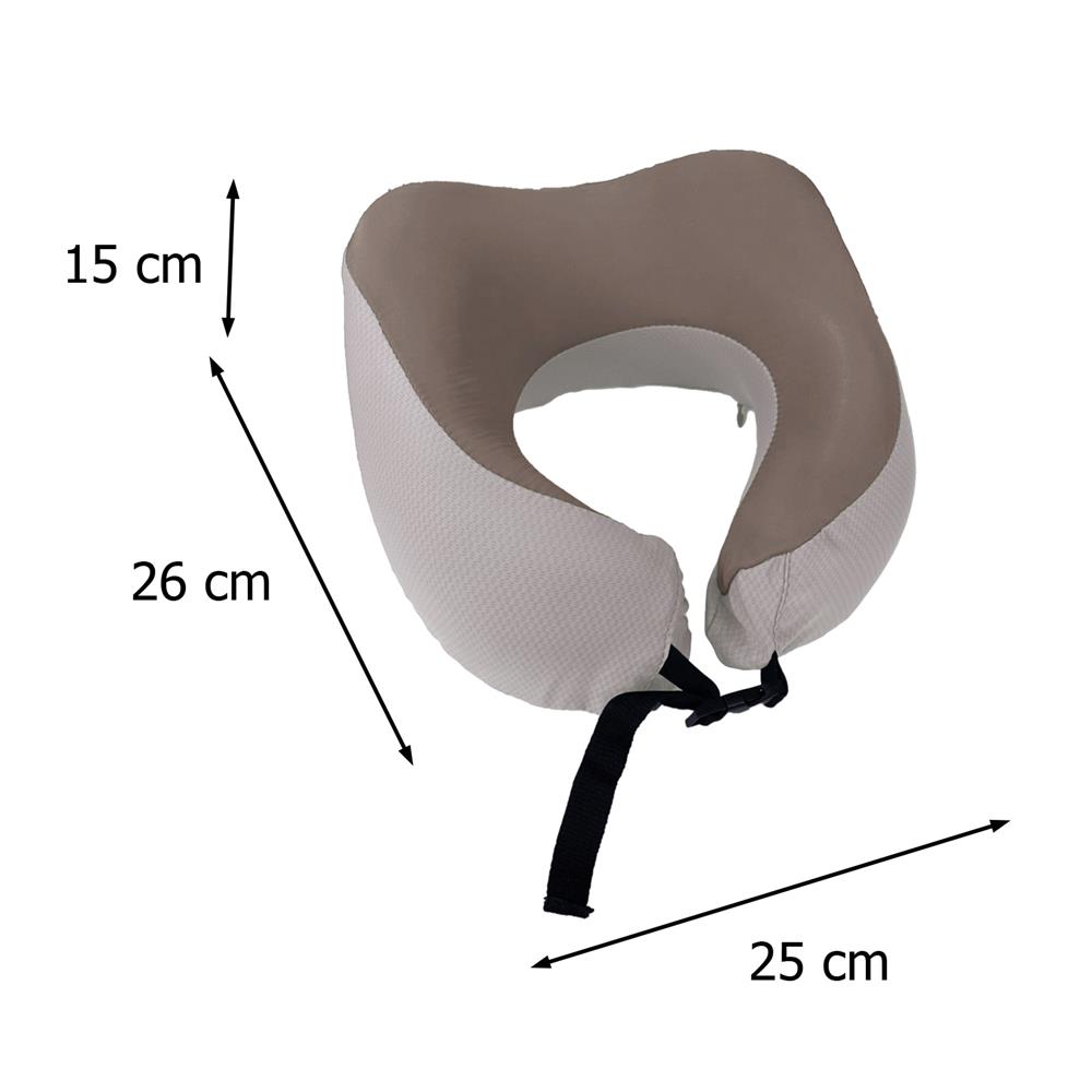 หมอนรองคอ HOME LIVING STYLE ROUTE-H 10x9.5 นิ้ว สีน้ำตาล