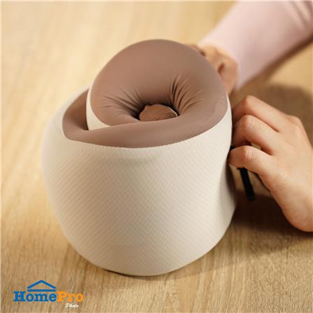 หมอนรองคอ HOME LIVING STYLE ROUTE-H 10x9.5 นิ้ว สีน้ำตาล_6