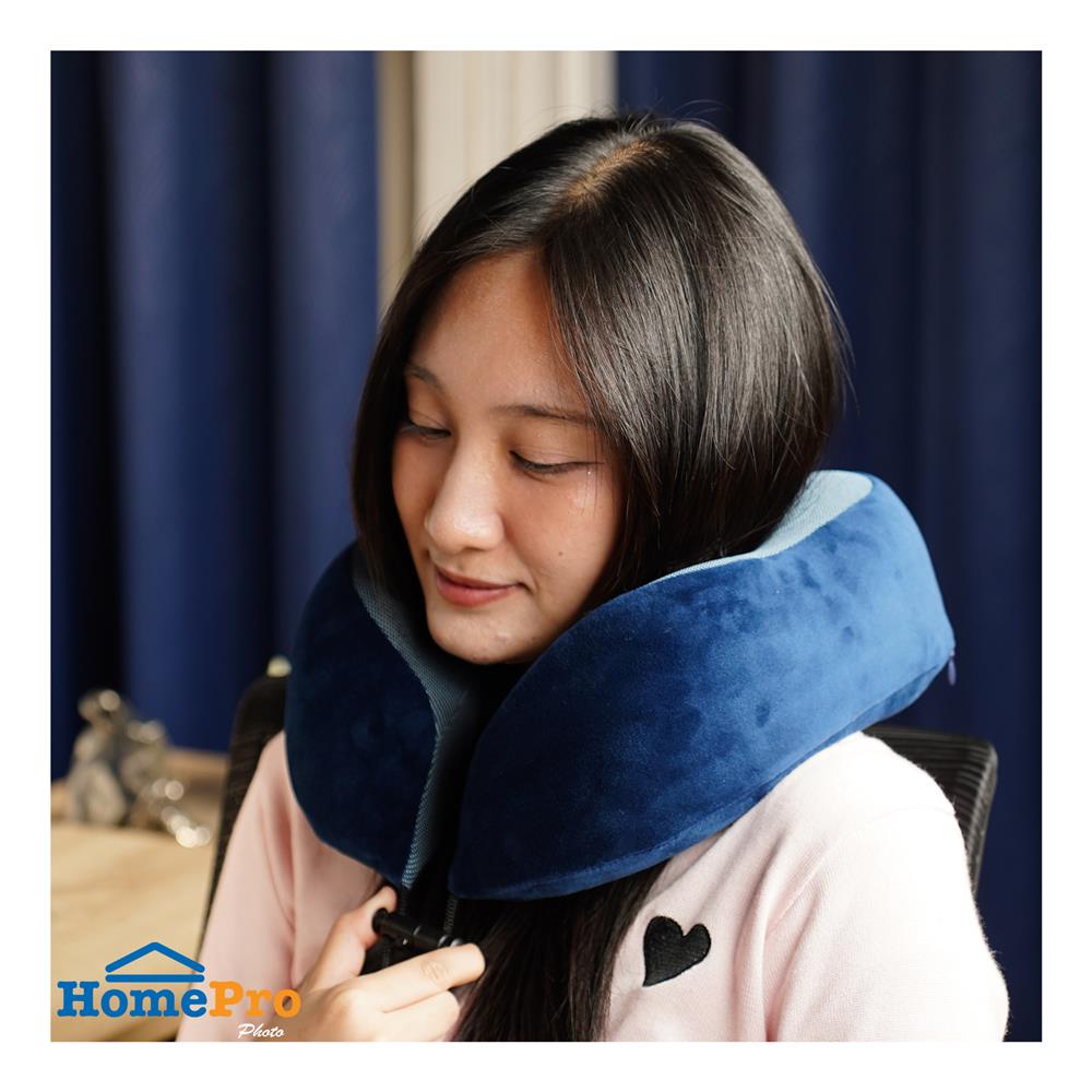 หมอนรองคอ HOME LIVING STYLE ROSSELL-H 11x10.5 นิ้ว สีน้ำเงิน