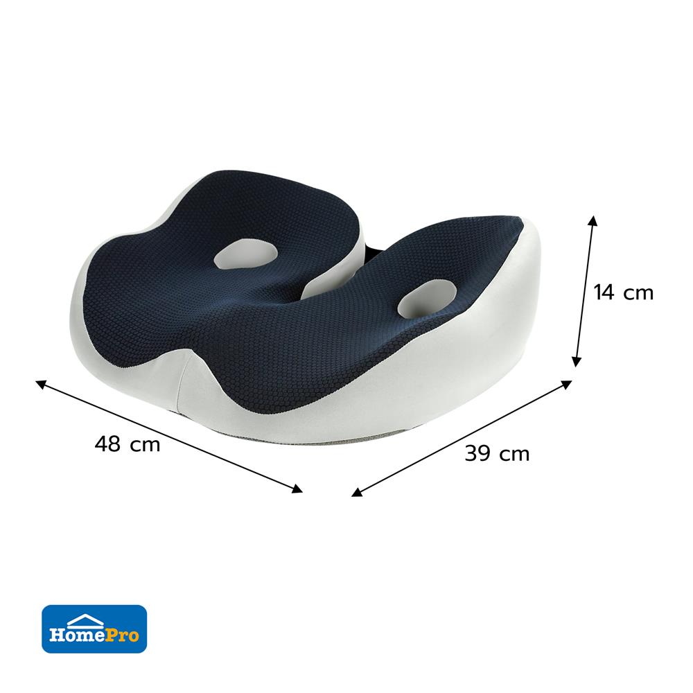 เบาะรองนั่ง HOME LIVING STYLE CLEO-H 18.5x15 นิ้ว สีน้ำเงิน/เทา