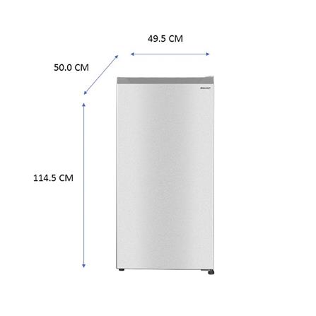 ตู้เย็น 1 ประตู SHARP SJ-S150XT-SL 5.4 คิว สีเงิน_6