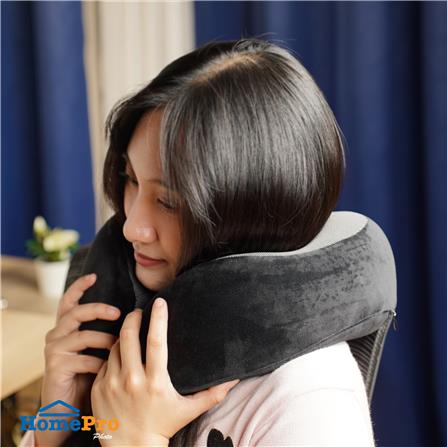 หมอนรองคอ HOME LIVING STYLE ROSSELL-H 11x10.5 นิ้ว สีดำ_4