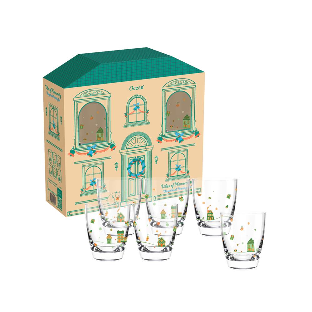 ชุดแก้วน้ำ 270 มล. OCEAN GLASS GINGERBREAD (แพ็ก 6 ใบ)