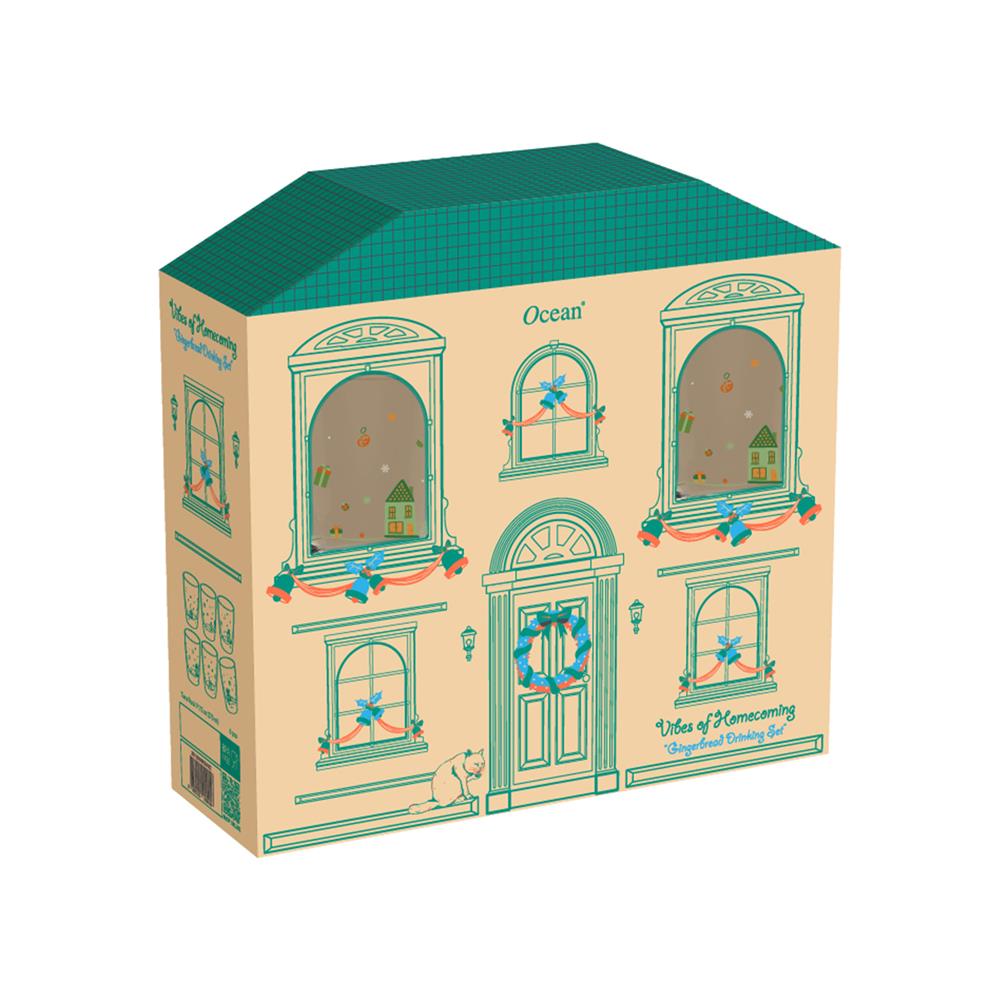 ชุดแก้วน้ำ 270 มล. OCEAN GLASS GINGERBREAD (แพ็ก 6 ใบ)