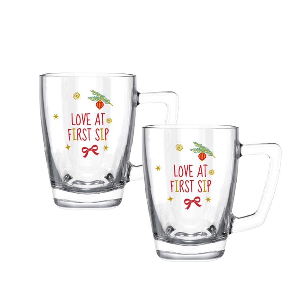 แก้วหู 320 มล. OCEAN GLASS RIBBON (แพ็ก 2 ใบ)