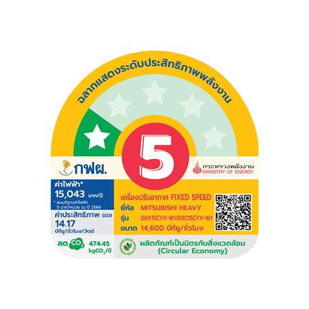 แอร์ผนัง MITSUBISHI HEAVY DUTY DXK15CYV-W1 14600 บีทียู_4