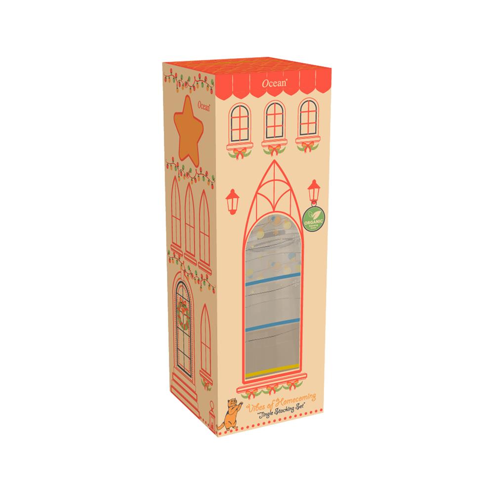 ชุดแก้วน้ำ 300 มล. OCEAN GLASS JINGLE (แพ็ก 4 ใบ)