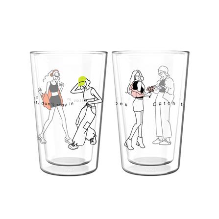 แก้วน้ำ 290 มล. OCEAN GLASS POSH GROOVE DOUBLE WALL (แพ็ก 2 ใบ)_0