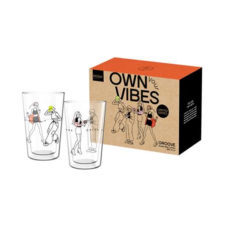 แก้วน้ำ 290 มล. OCEAN GLASS POSH GROOVE DOUBLE WALL (แพ็ก 2 ใบ)_1