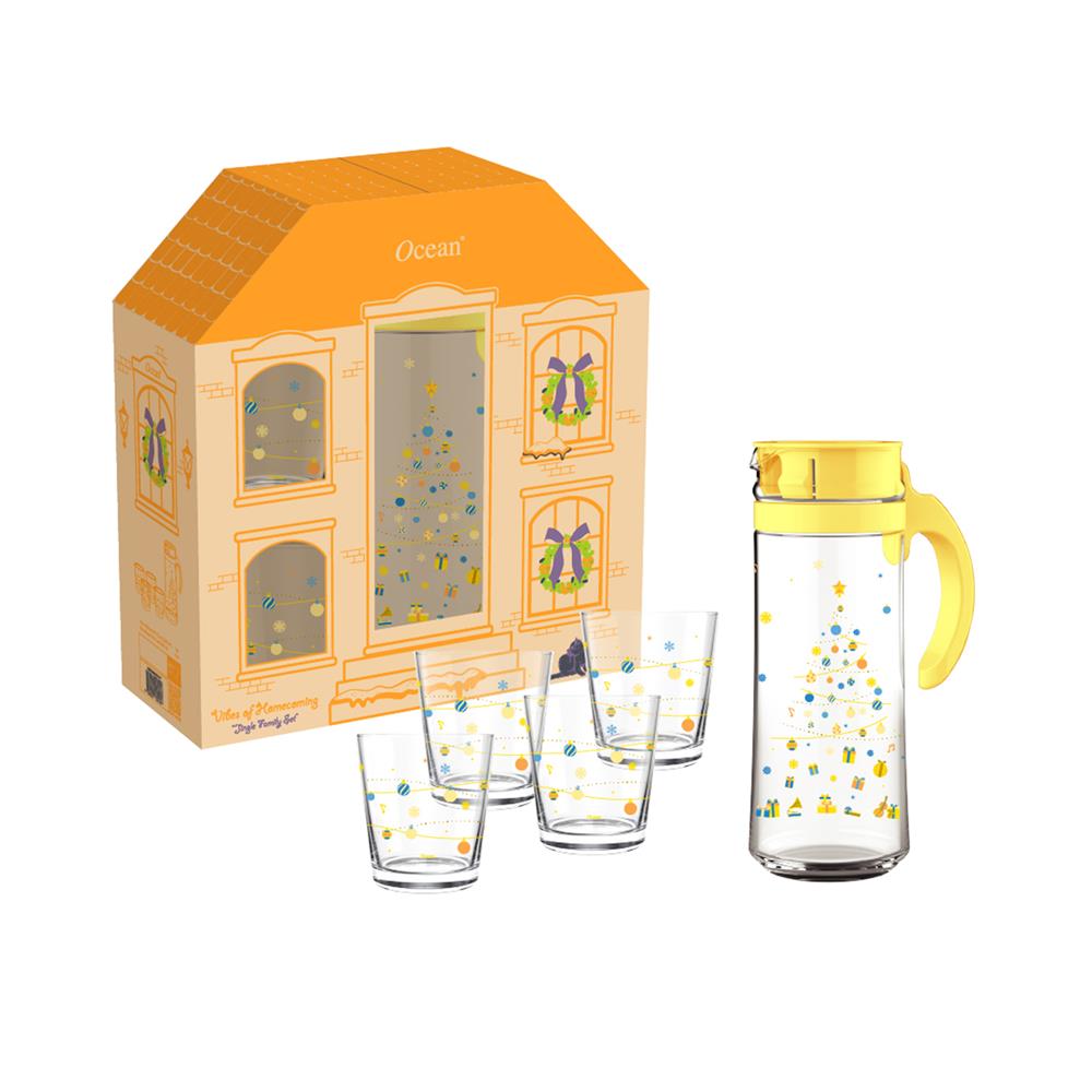 ชุดแก้วน้ำ 300 มล. และเหยือก 1.265 ลิตร OCEAN GLASS JINGLE