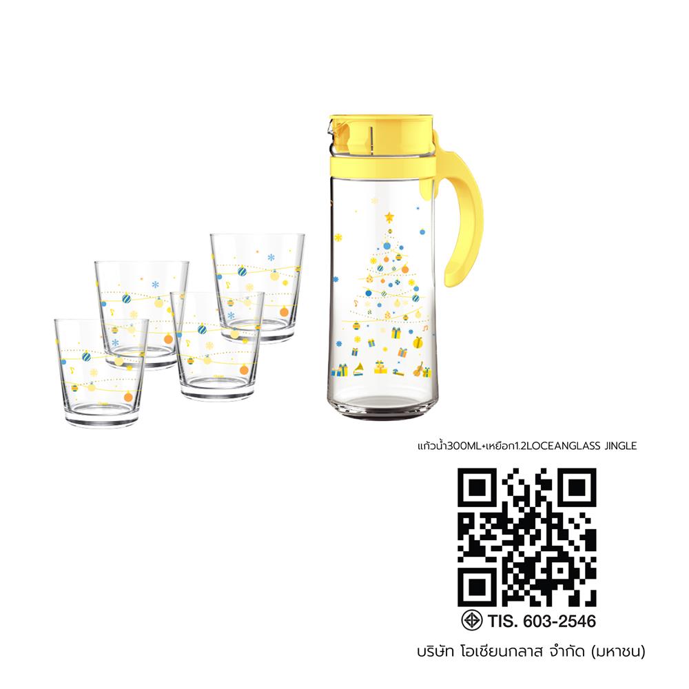 ชุดแก้วน้ำ 300 มล. และเหยือก 1.265 ลิตร OCEAN GLASS JINGLE