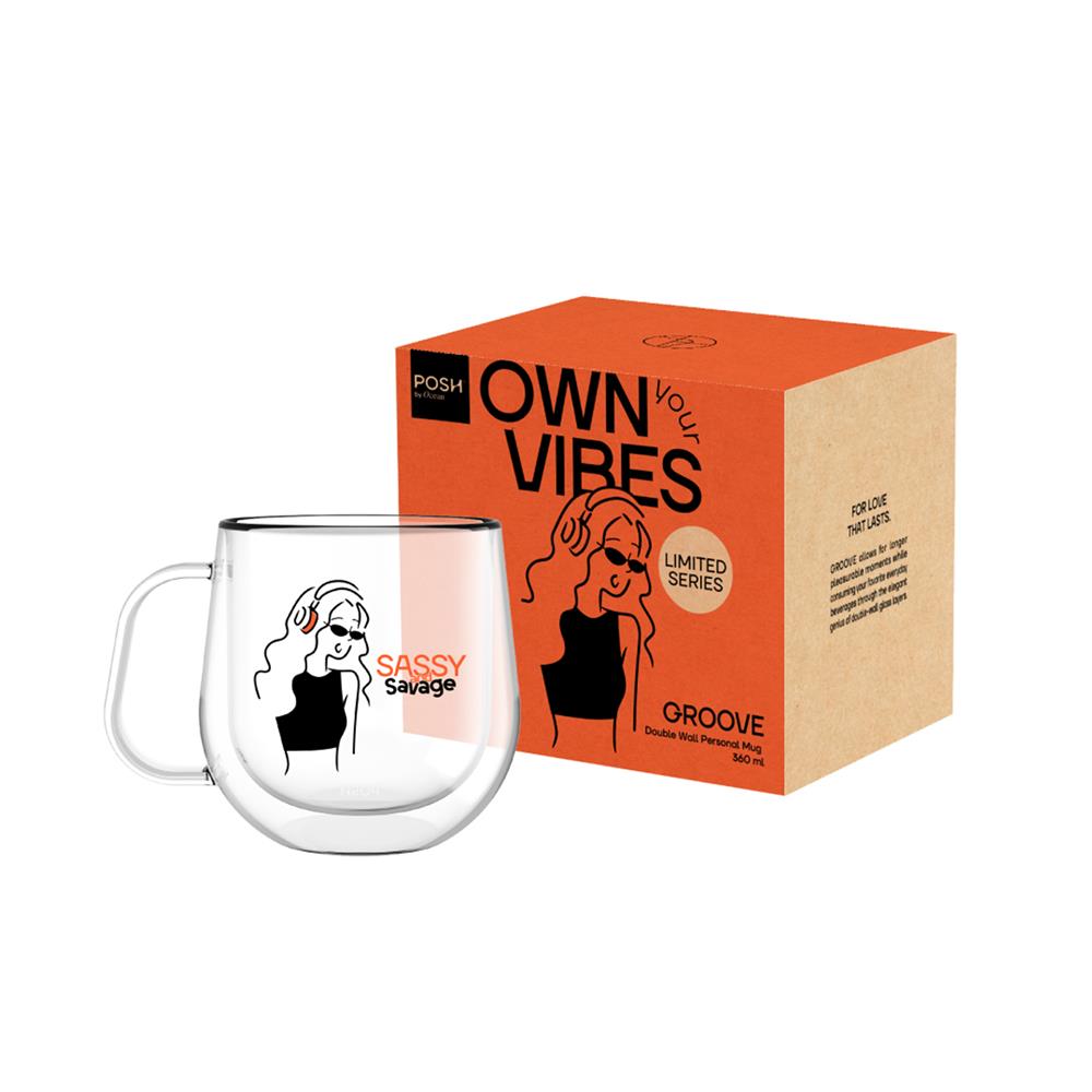 แก้วหู 360 มล. POSH GROOVE MUG SASSY