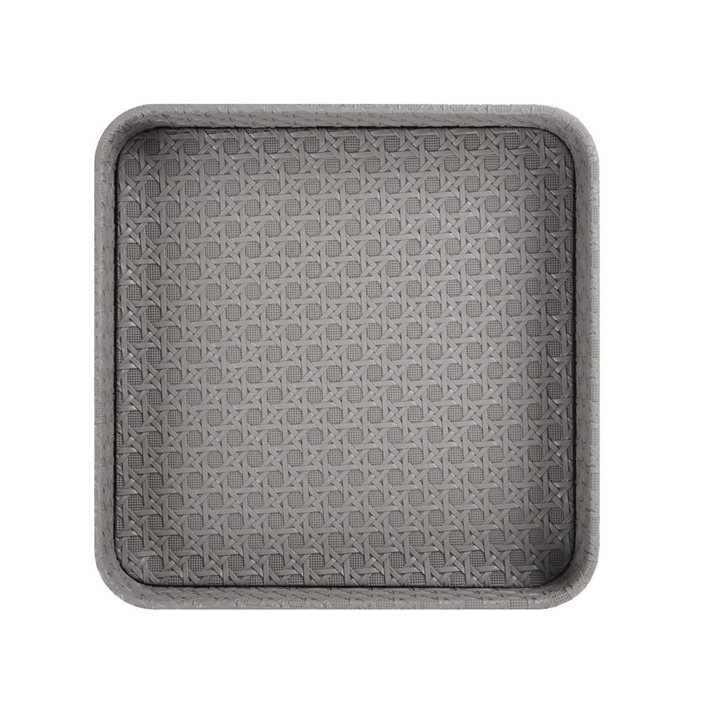 ถาด PVC KECH PETRA 23x23x4 ซม. สีเทา