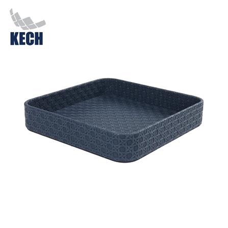 ถาด PVC KECH PETRA 23x23x4 ซม. สีน้ำเงิน_0