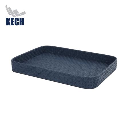 ถาด PVC KECH PETRA 35x25x4 ซม. สีน้ำเงิน_0