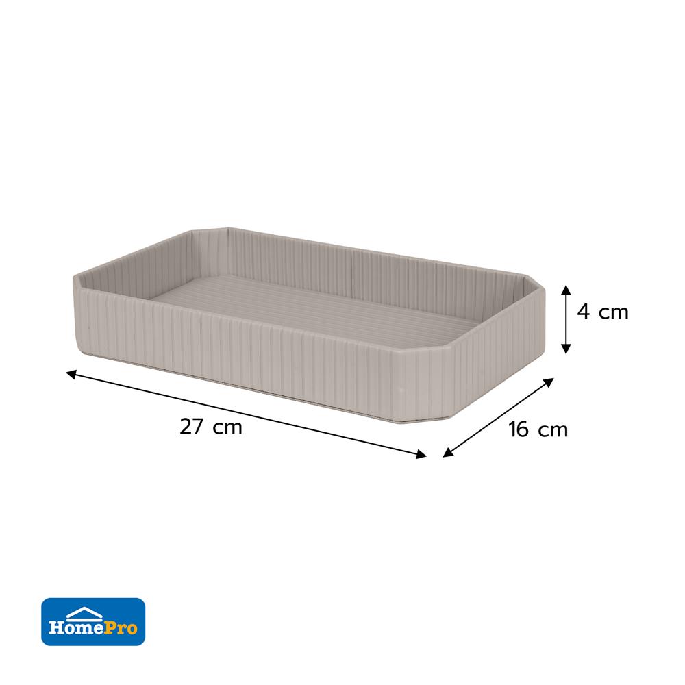 ถาด PVC KECH ARRAY 27x16x4 ซม. สีเทา