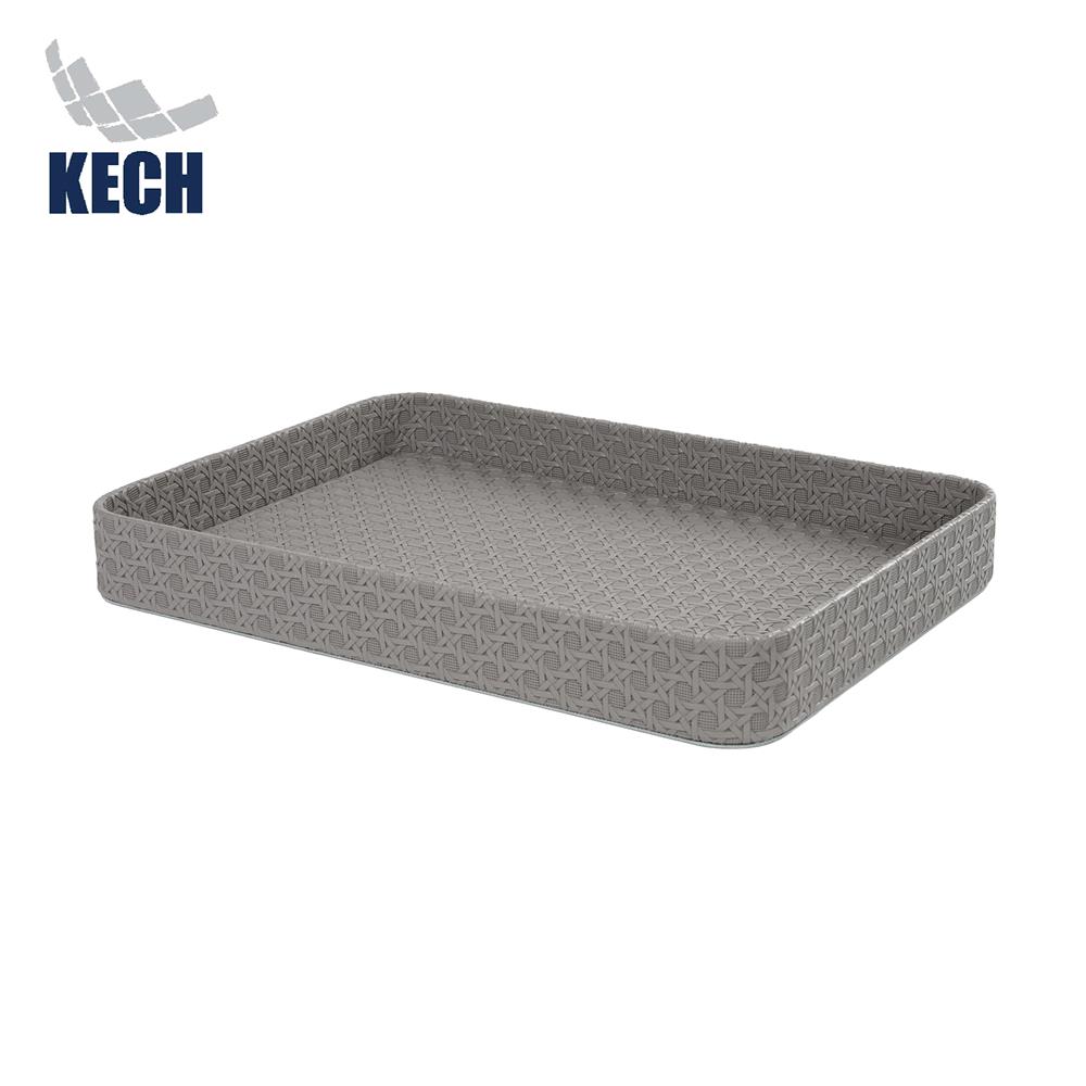 ถาด PVC KECH PETRA 35x25x4 ซม. สีเทา