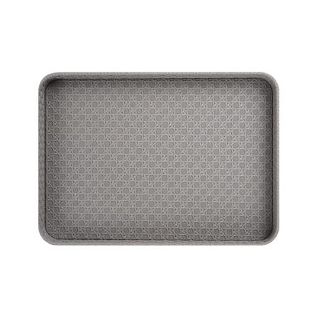 ถาด PVC KECH PETRA 35x25x4 ซม. สีเทา_1