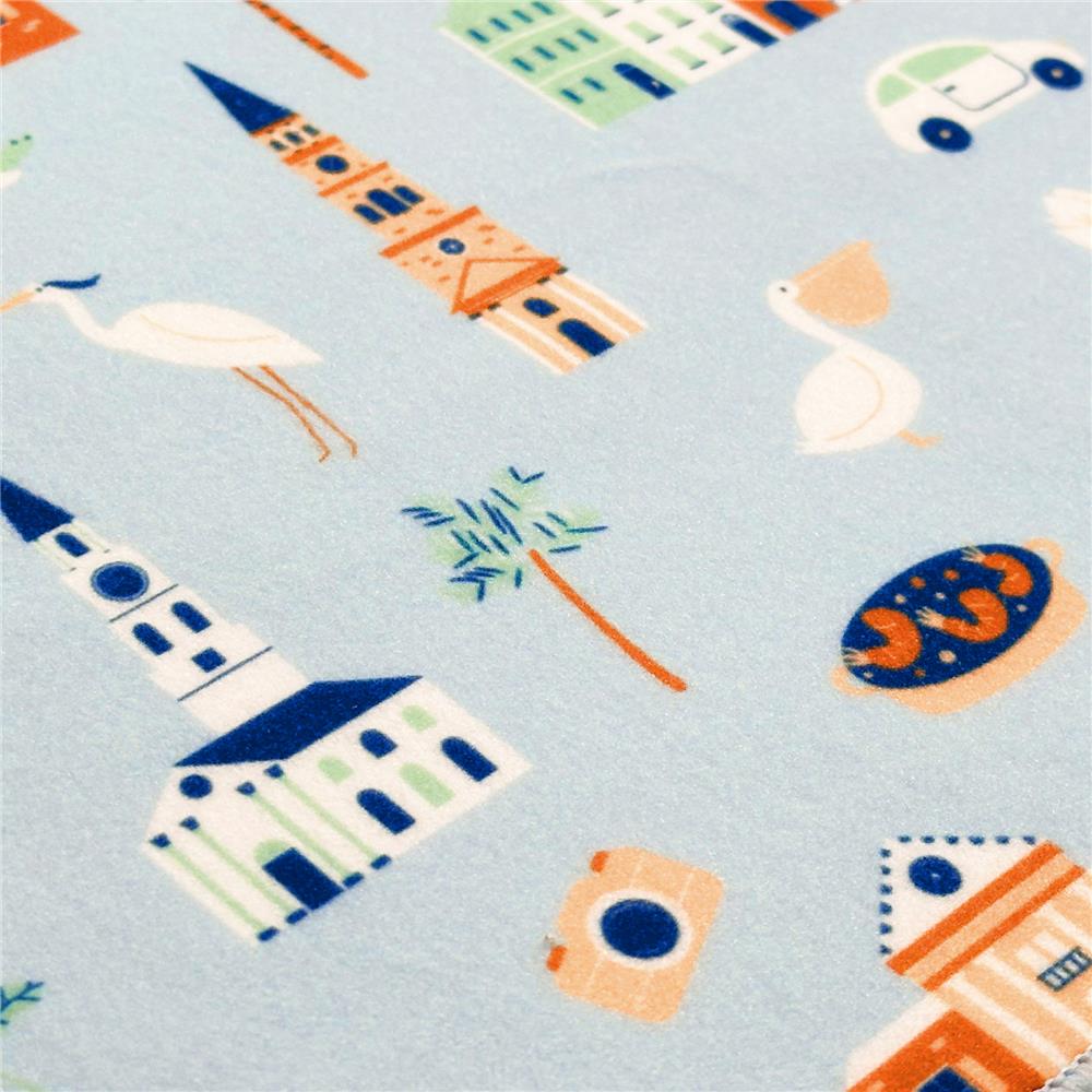 ผ้าอเนกประสงค์ SNAZZ MAGIC CITY 55x55 ซม. สีฟ้า