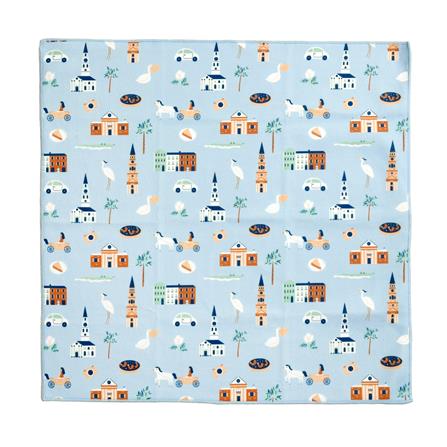 ผ้าอเนกประสงค์ SNAZZ MAGIC CITY 55x55 ซม. สีฟ้า_0